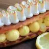 Éclairs meringués au citron garnis de meringue dorée