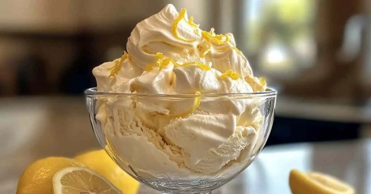 Ingrédients pour préparer une glace citron meringuée maison