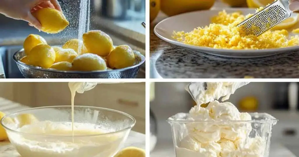 Glace Citron Meringuée : Un Dessert Rafraîchissant qui Éveille les Papilles 1 Préparation du mélange pour glace citron meringuée