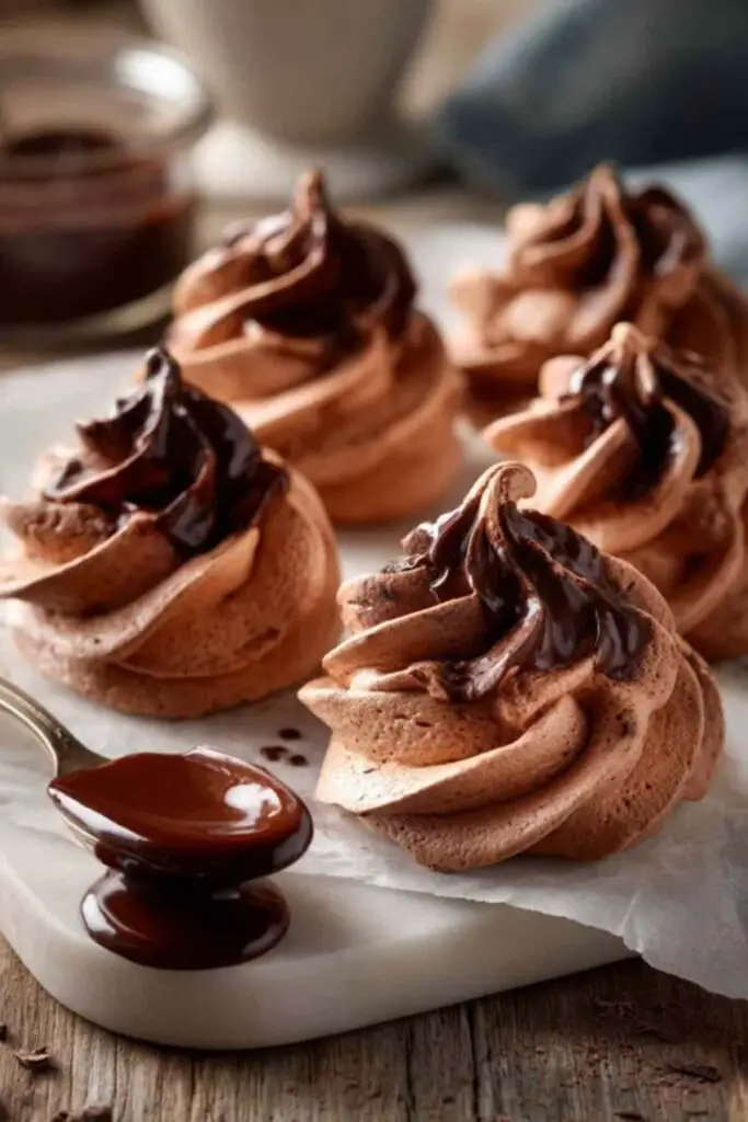 Meringues Chocolatées Craquantes 2 Meringues chocolatées craquantes prêtes à déguster