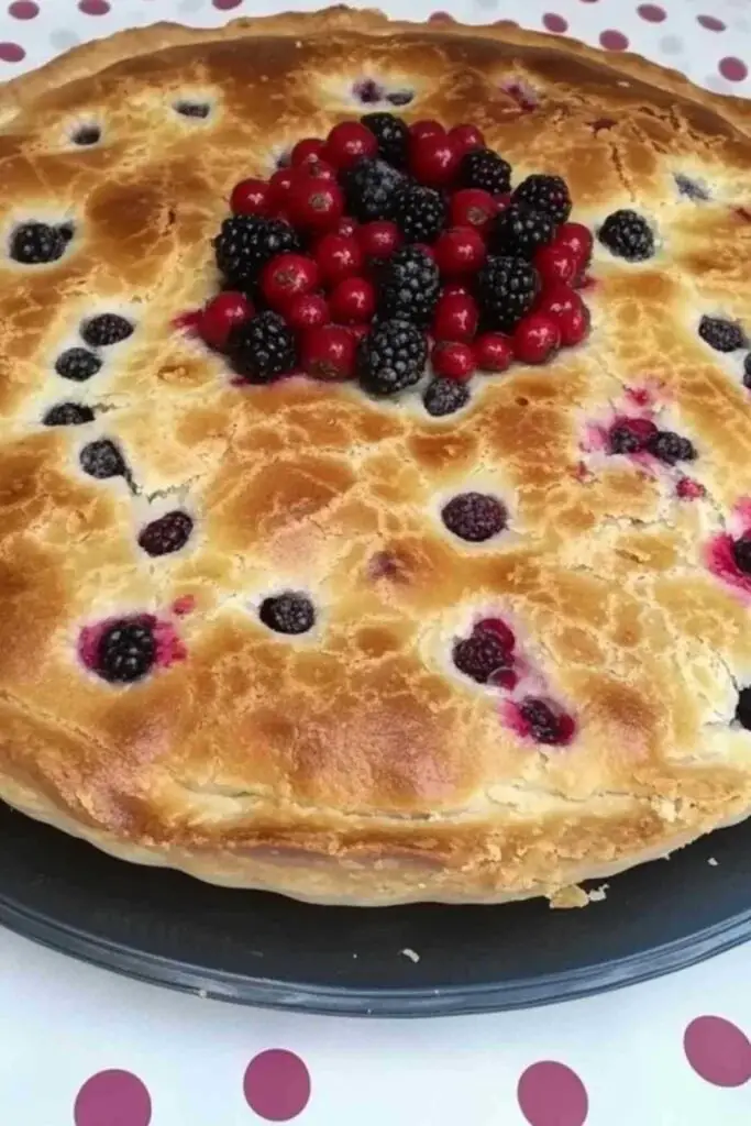 Tarte Meringuée aux Groseilles : Un Délice Fruité et Aérien 2 Part de tarte meringuée aux groseilles servie avec crème fraîche