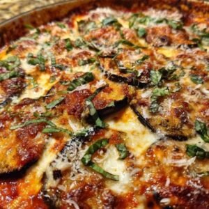 Assemblage des couches de parmigiana d'aubergines avec sauce tomate et fromages