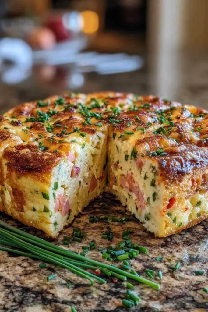 Cake au Saumon Fumé 2 Tranche de cake au saumon fumé montrant les morceaux de saumon et la ciboulette