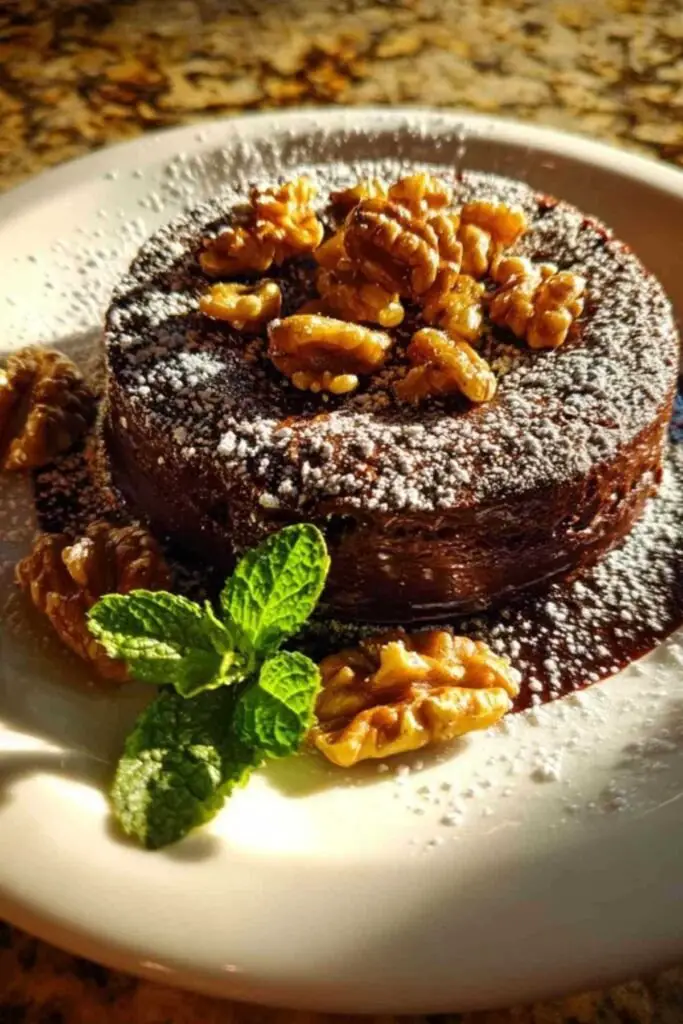 Fondant au Chocolat aux Noix 2 Ingrédients pour fondant chocolat noix disposés sur plan de travail cuisine