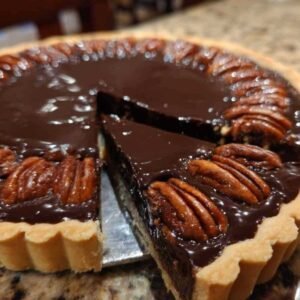 Tarte au Chocolat et Noix de Pécan 3 Préparation ganache chocolat pour tarte aux noix de pécan