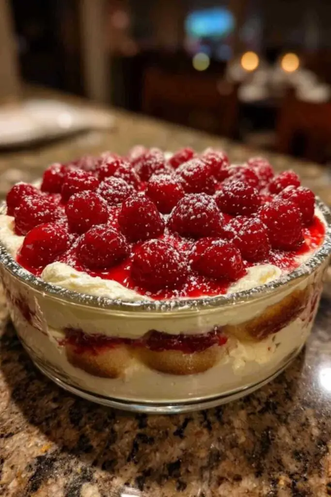 Tiramisus Framboise 2 Les ingrédients pour la recette du tiramisu framboise disposés sur une table en bois : mascarpone, framboises, œufs, biscuits à la cuillère.