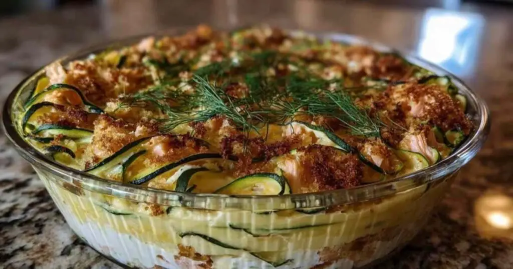 Tiramisu Salé à la Courgette 1 Ingrédients pour la recette du tiramisu salé à la courgette : courgettes, saumon, fromage frais, œufs, citron, aneth.