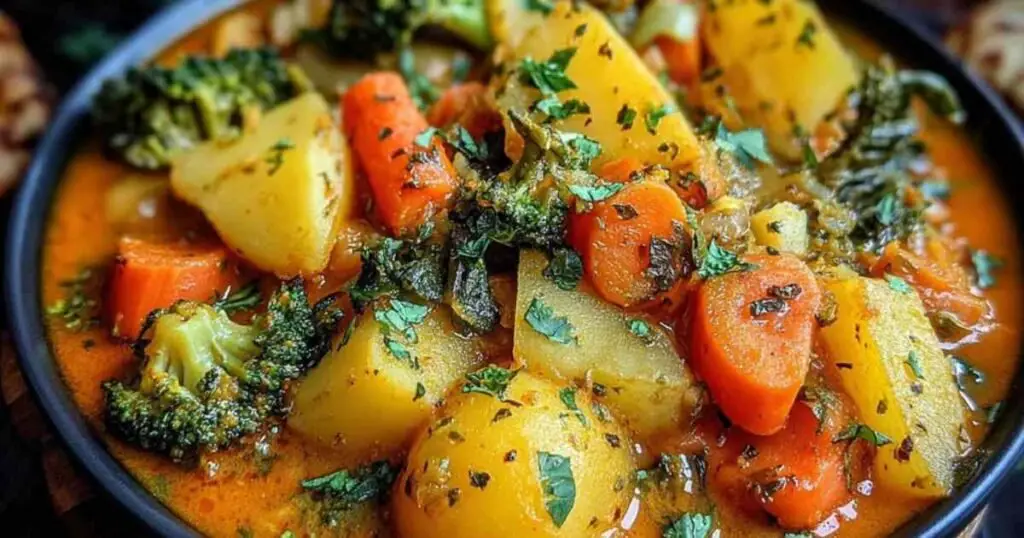 Curry de Légumes 1 Curry de légumes coloré servi dans un bol avec coriandre fraîche