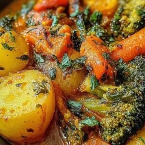 Curry de Légumes 3 Curry de légumes coloré servi dans un bol avec coriandre fraîche
