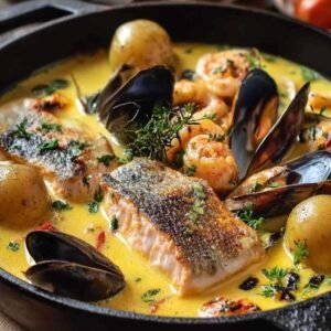 Marmite de la Mer Sauce Rouille 3 Marmite de la Mer Sauce Rouille authentique avec poissons et fruits de mer