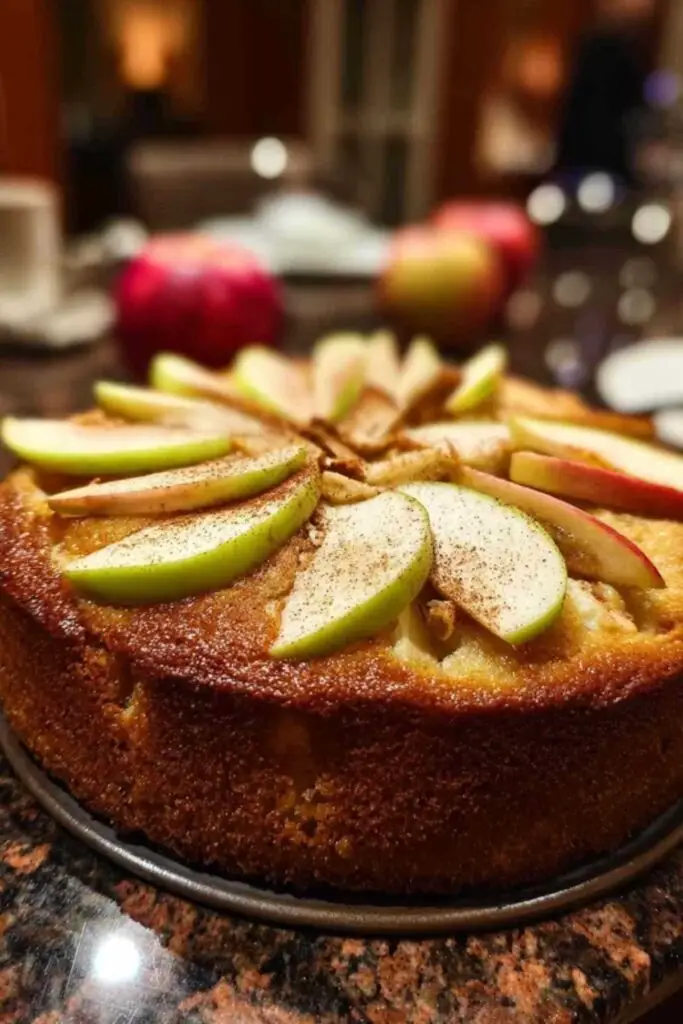 Gâteau Au Yaourt Sans Sucre Sans Gluten 2 Gâteau au yaourt sans sucre et sans gluten aux pommes coupé en parts sur une assiette