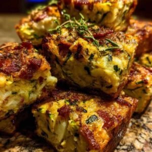 courgettes râpées et lardons dorés dans poêle