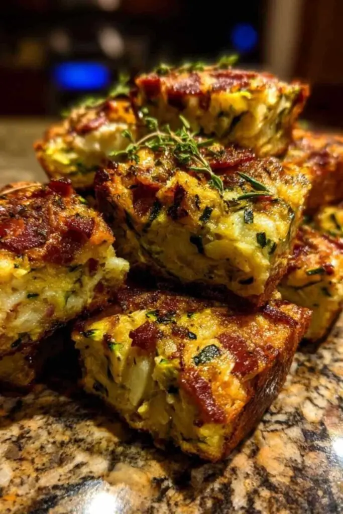 courgettes râpées et lardons dorés dans poêle