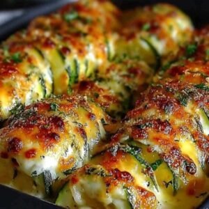 Ingrédients pour courgettes farcies disposés sur plan de travail