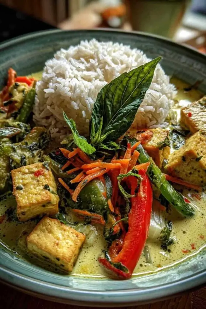 Curry Vert Thaï Végétarien 2 Ingrédients pour curry vert thaï végétarien disposition