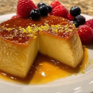 Flan Sans Sucre Diabétique 3 préparation flan diabétique mélange lait œufs cuisson bain-marie