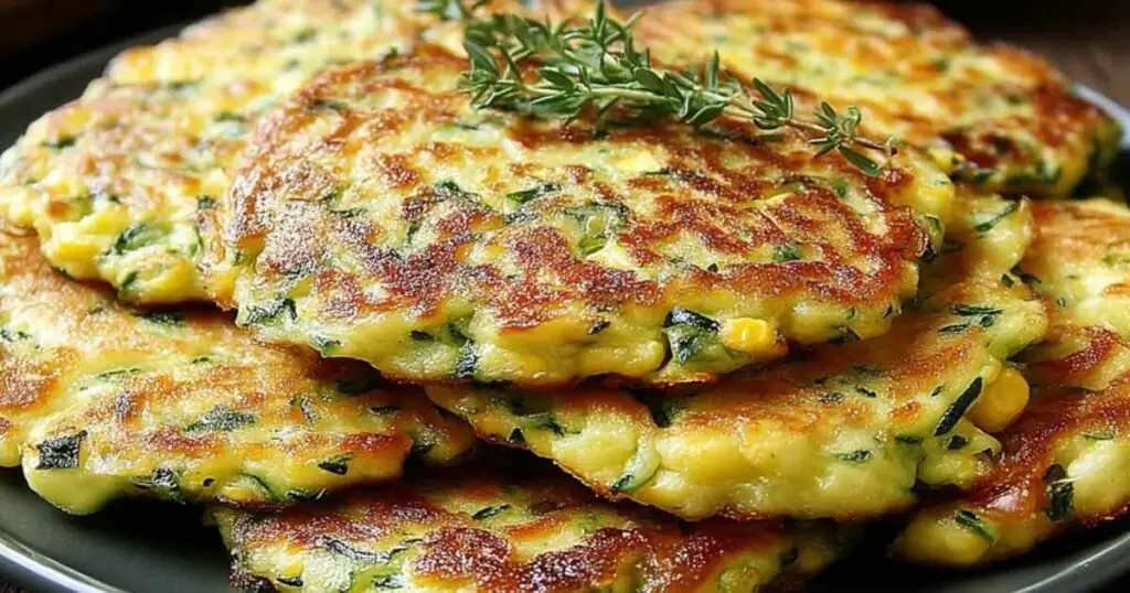 Galettes Courgettes Fondantes 1 Ingrédients pour galettes de courgettes sur plan de travail
