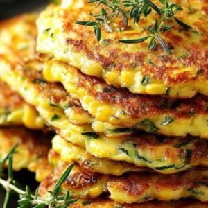 Galettes Courgettes Fondantes 3 Assiette de galettes de courgettes servies avec crème fraîche