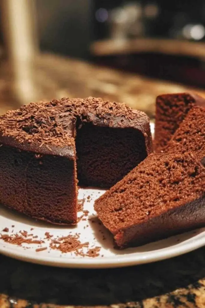 Gâteau Sans Sucre Chocolat 2 Gâteau sans sucre au chocolat tranché sur assiette