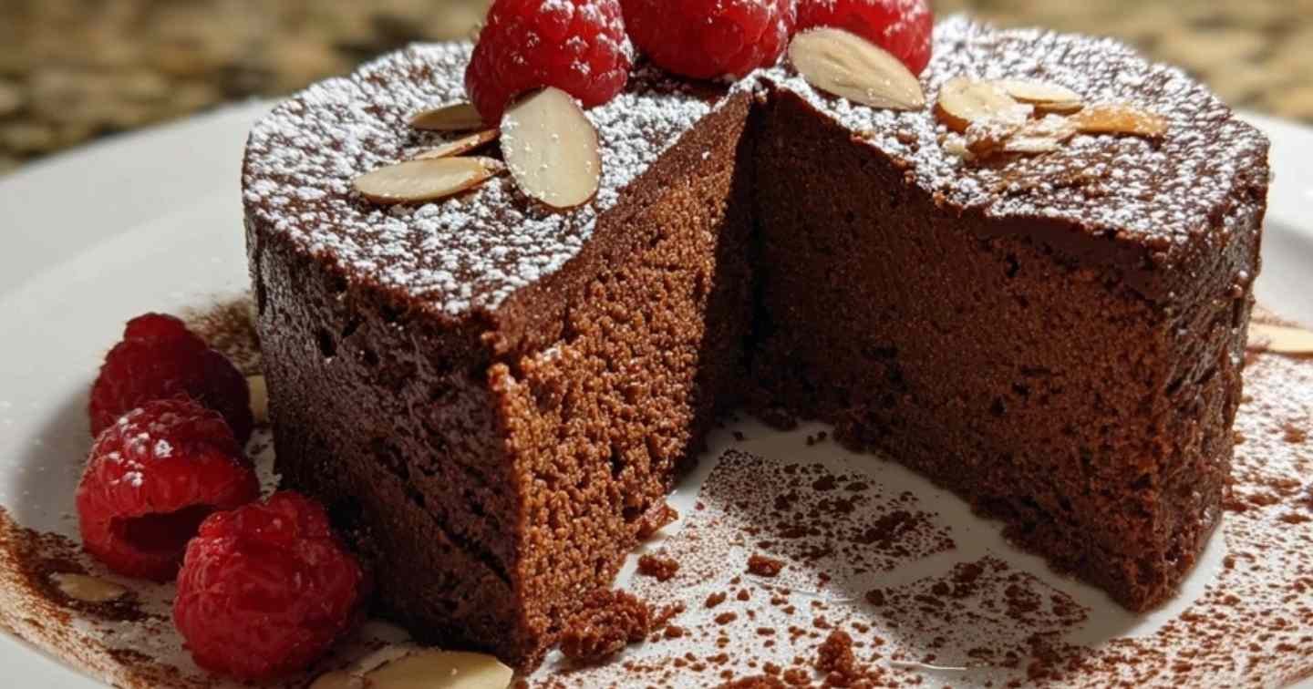 Gâteau diabétique au chocolat moelleux sur assiette blanche