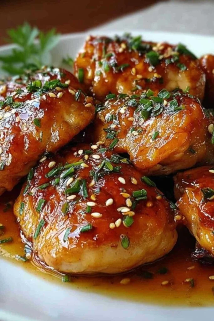Poulet au Miel et à l'Ail 2 Filets de poulet dorés dans une poêle