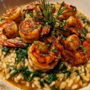 Crevettes grillées aux herbes fraîches thym et romarin