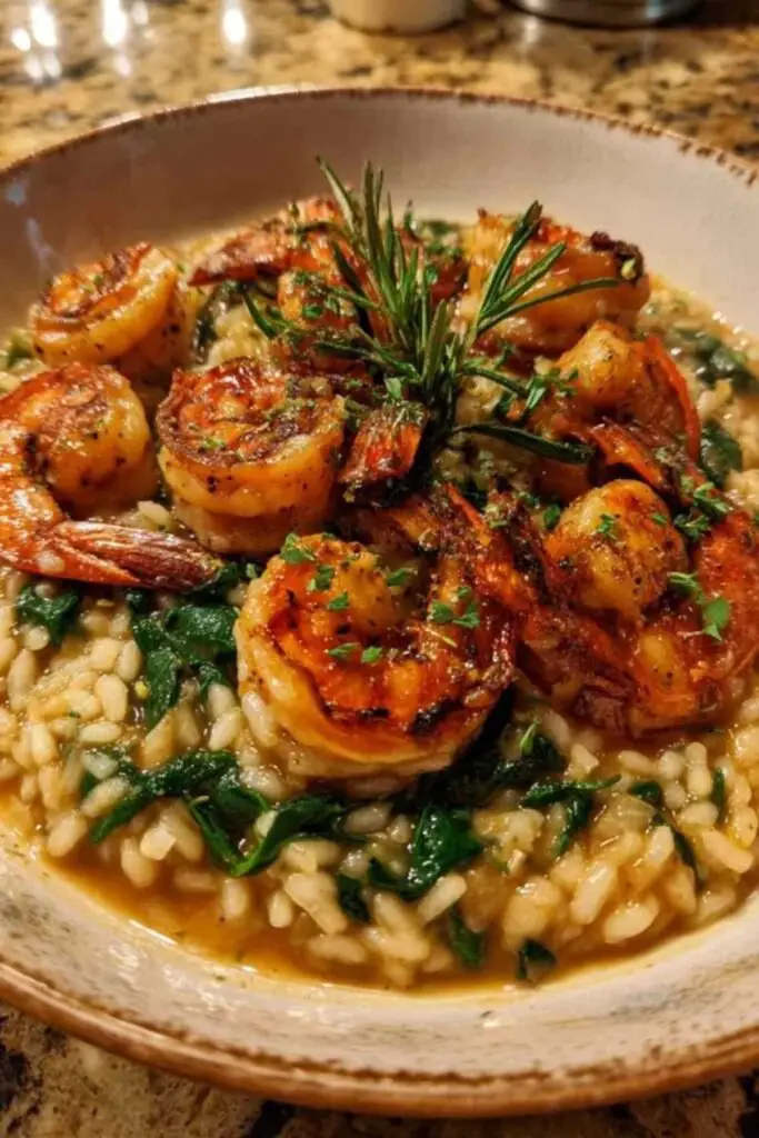 Crevettes grillées aux herbes fraîches thym et romarin