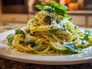 Spaghetti Crème de Courgette – Recette Légère & Crémeuse