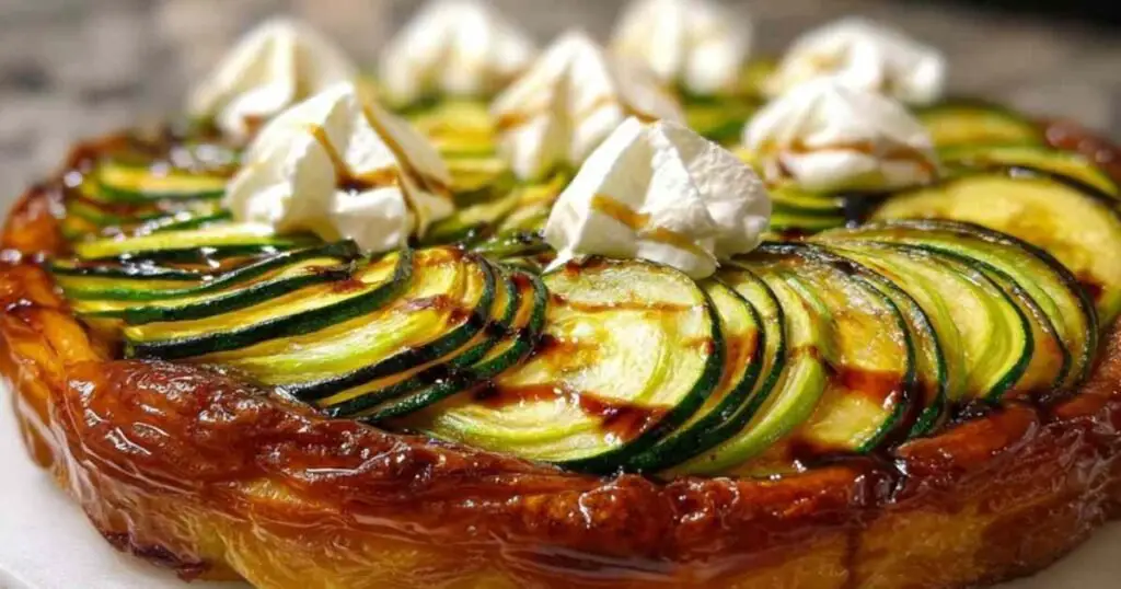 Tarte Tatin de Courgette 1 Ingrédients tarte tatin courgette miel stracciatella pâte feuilletée