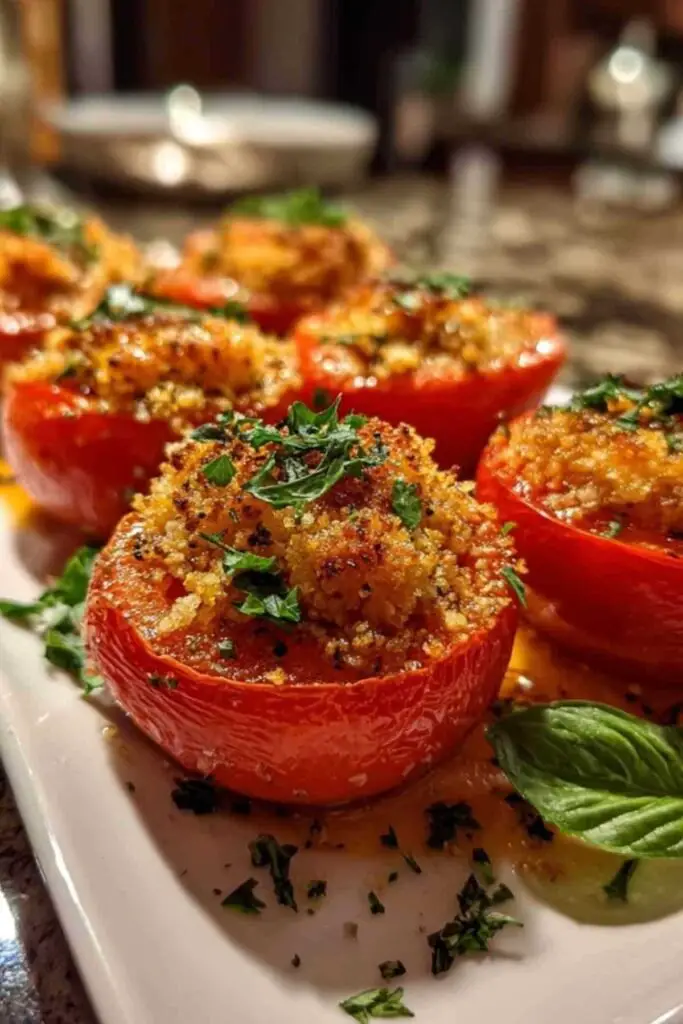 Tomates Provençales à L'air Fryer 2 Ingrédients pour tomates provençales air fryer sur plan de travail