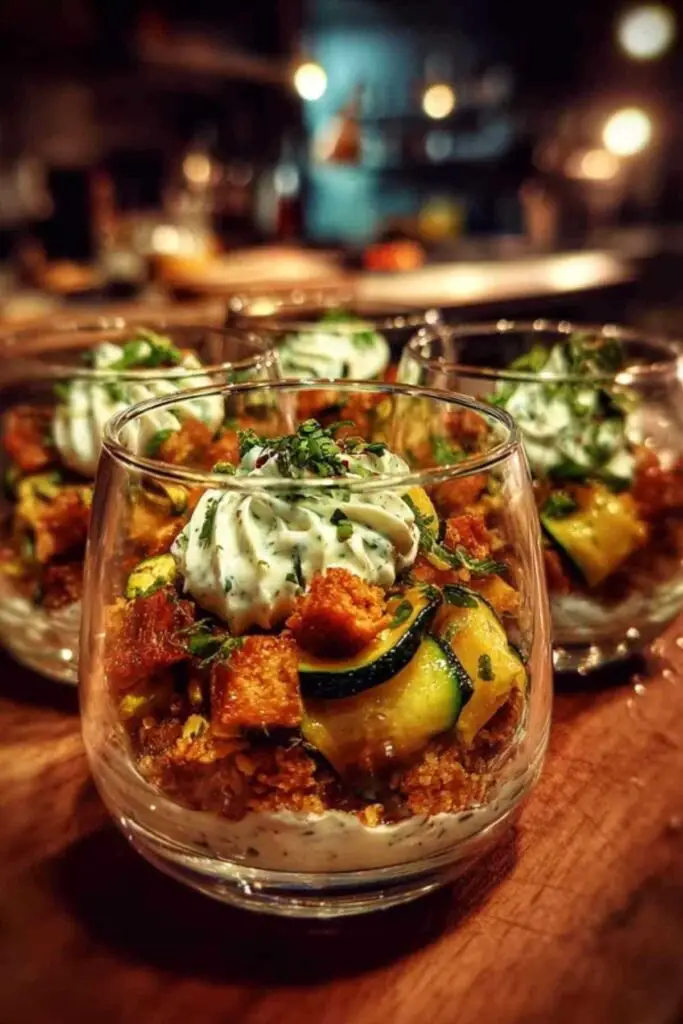 Verrines Courgette Feta 2 Étapes préparation verrines courgette feta crème mascarpone