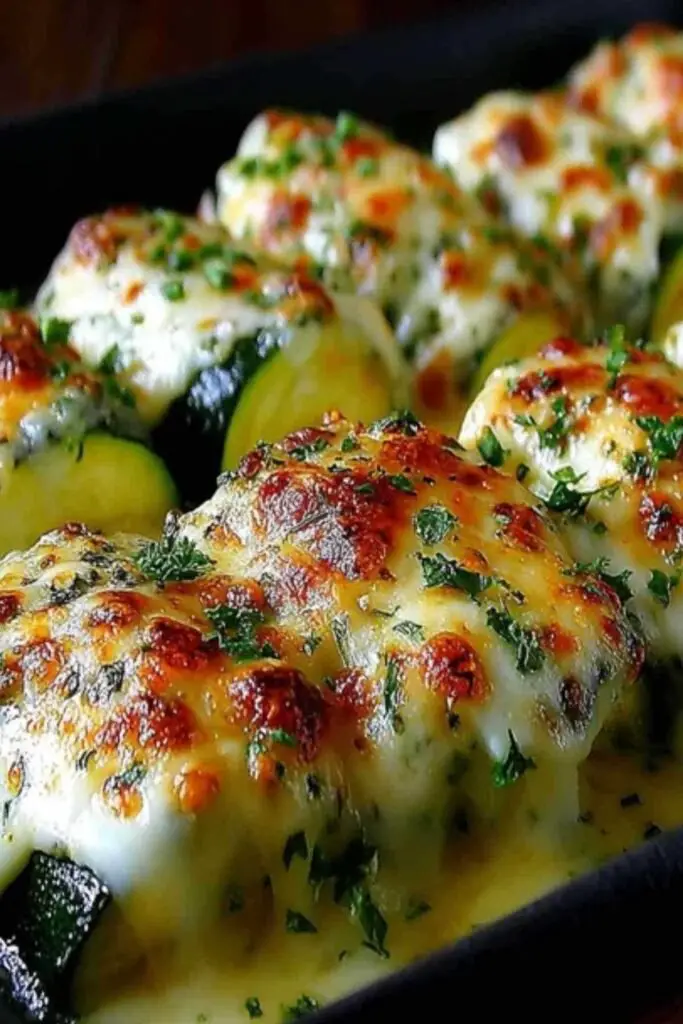 Zucchini Rollatini 2 Mélange de fromage ricotta, saucisse italienne et herbes fraîches dans un bol
