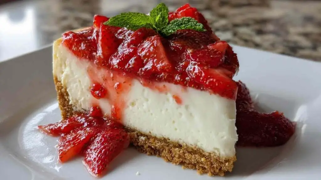 Cheesecake Fraise Croustillant 1 Cheesecake Fraise Croustillant