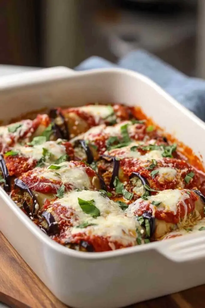 aubergines roulees saines recette proteines ricotta Aubergines Roulées Saines