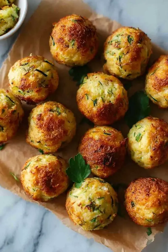 boulettes courgettes four dorees croustillantes finales Boulettes de Courgettes au Four