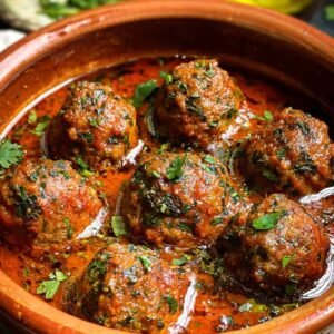 Boulettes Marocaines Traditionnelles 3 Boulettes marocaines traditionnelles kefta mkaouara sauce tomate épicée œufs