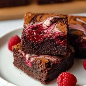 réparation du coulis de framboises pour brownies marbrés