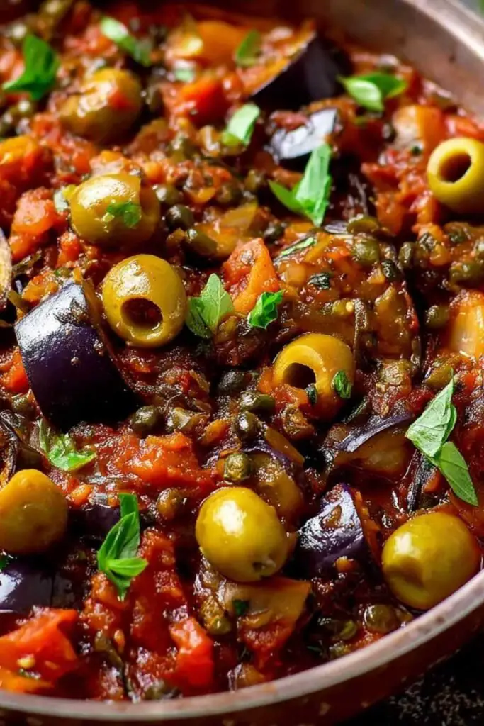 Caponata Sicilienne 2 caponata sicilienne recette authentique aubergines Caponata Sicilienne