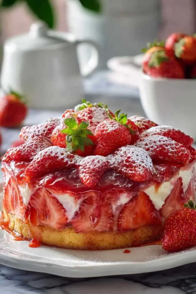 gateau renverse fraises francais traditionnel Gâteau Renversé aux Fraises