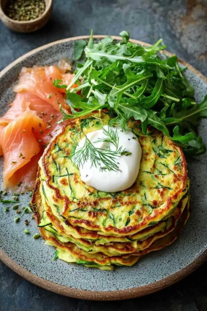 pancakes sales courgette cuisson poele Pancakes Salés à la Courgette