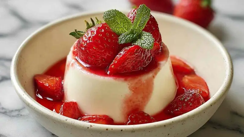 panna cotta fraiche aux fraises dessert cremeux 1 Panna Cotta Fraîche aux Fraises