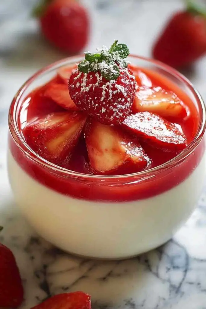 panna cotta fraiche aux fraises dessert cremeux Panna Cotta Fraîche aux Fraises