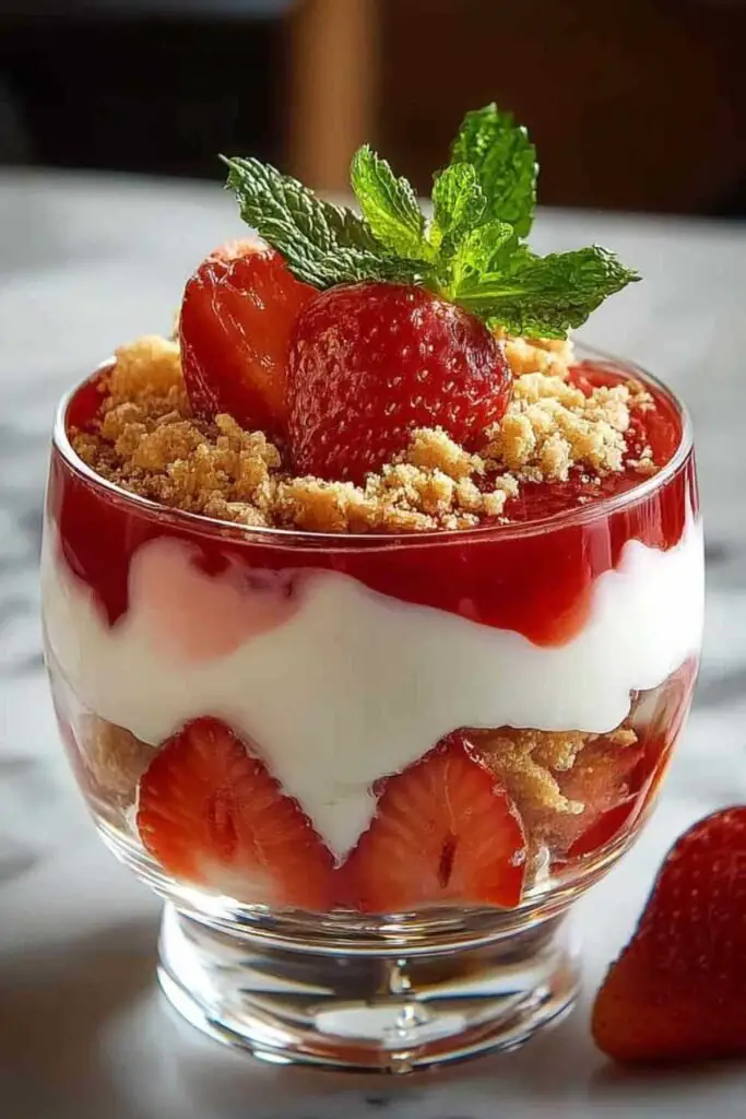parfait fraise fini dessert elegant verrines Parfait à la Fraise