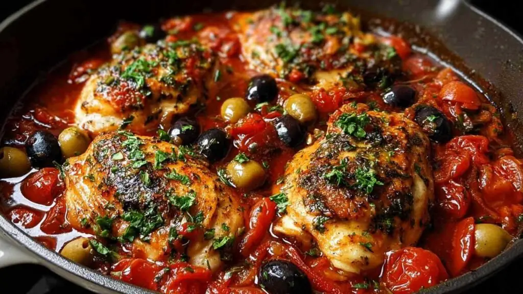poulet puttanesca recette italienne proteine 1 Poulet à la Puttanesca