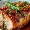 Rôti de porc toscane mariné au romarin et ail prêt à cuire