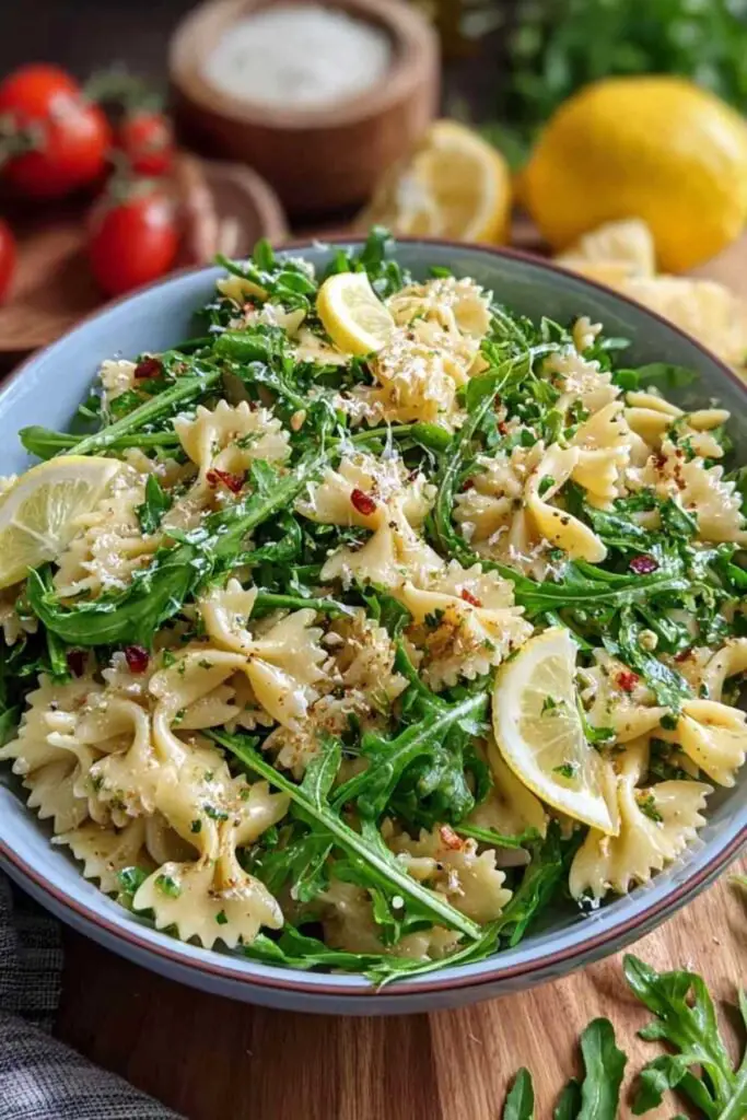 Salade de Pâtes au Citron et Roquette 2 salade pates citron roquette finale Salade de Pâtes au Citron et Roquette