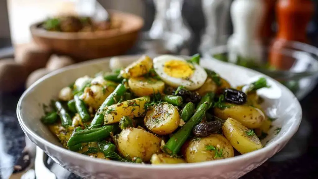 Salade de Pommes de Terre et Haricots Verts à la Française 1 salade pommes terre haricots verts francaise complete 1 Salade de Pommes de Terre et Haricots Verts à la Française