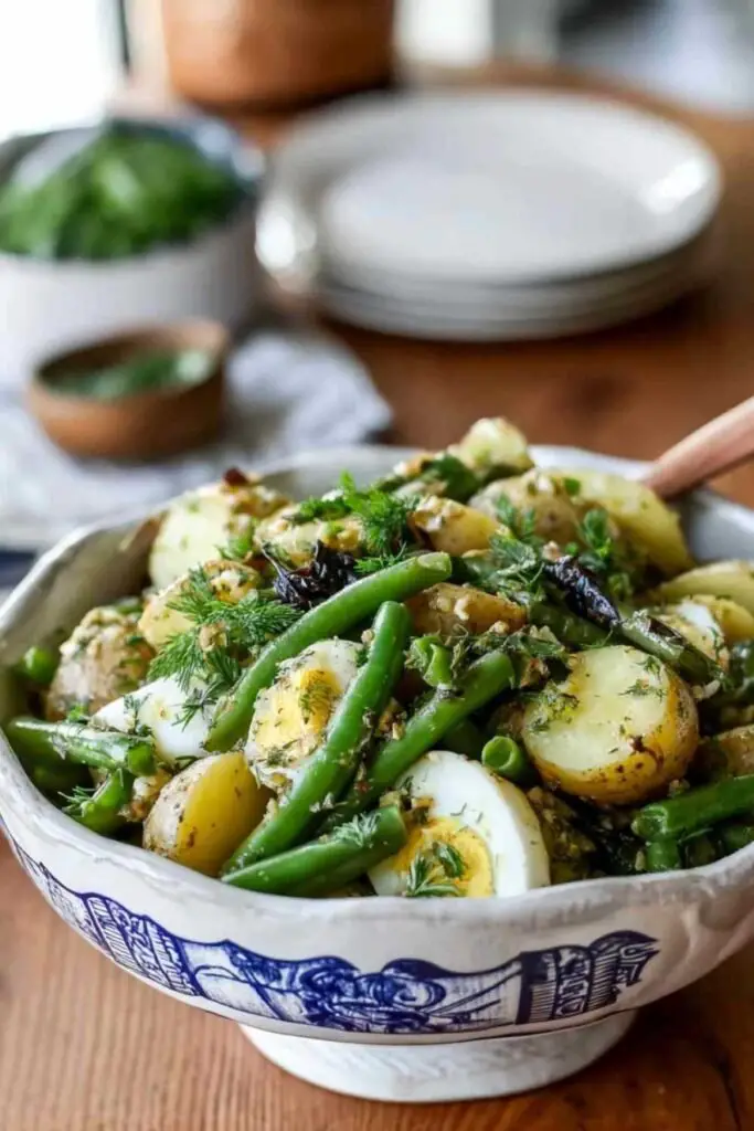Salade de Pommes de Terre et Haricots Verts à la Française 2 salade pommes terre haricots verts francaise complete Salade de Pommes de Terre et Haricots Verts à la Française