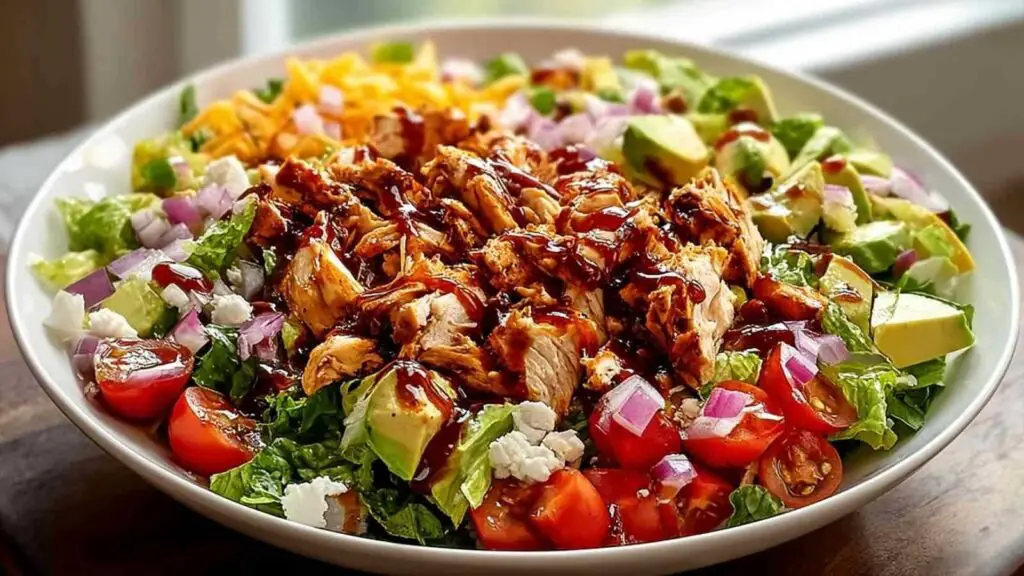 salade poulet bbq hachee recette facile 1 Salade de Poulet BBQ Hachée