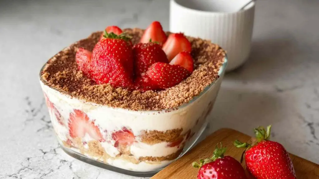 tiramisu fraise speculoos fini pret servir 1 Tiramisu Fraise Spéculoos